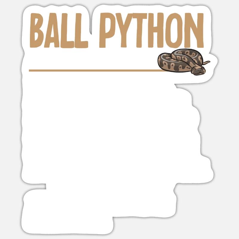 Ball Python Schlange Königspython Sticker Größe S (10 x 10 cm)