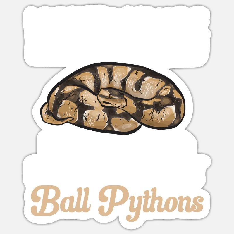Ball Python Schlange Königspython Sticker Größe S (10 x 10 cm)