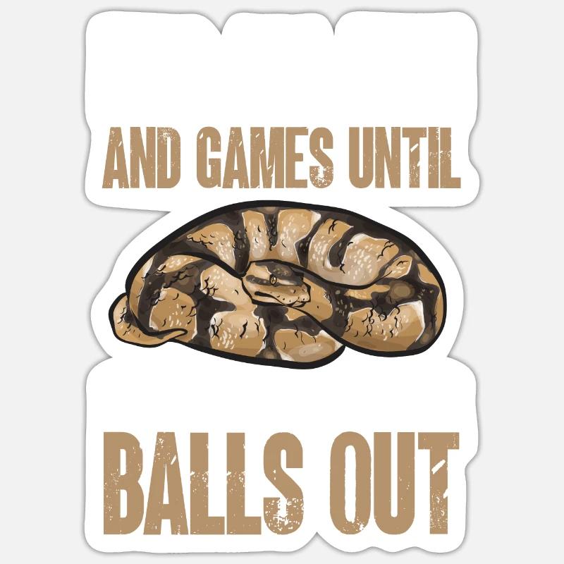 Ball Python Schlange Königspython Sticker Größe S (10 x 10 cm)