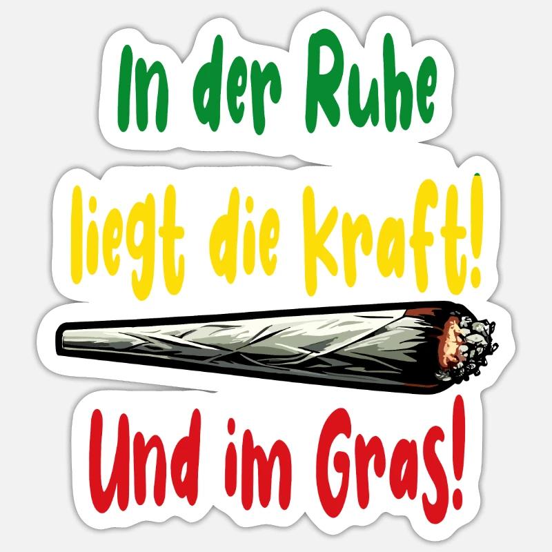 Articulation Dans le silence se trouve la force Et dans l’herbe Sticker taille S (10 x 10 cm)