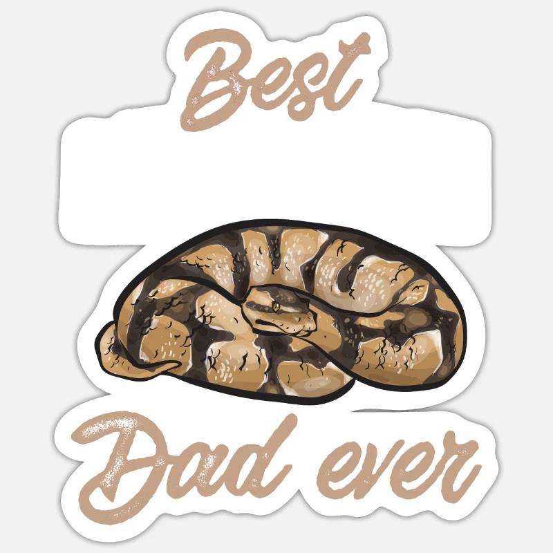 Ball Python Schlange Königspython - Sticker Größe S (10 x 10 cm) - Mattweiß