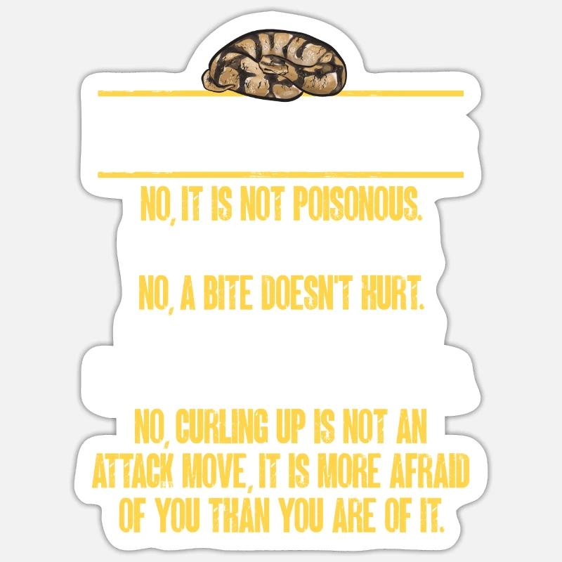 Ball Python Schlange Königspython Sticker Größe S (10 x 10 cm)