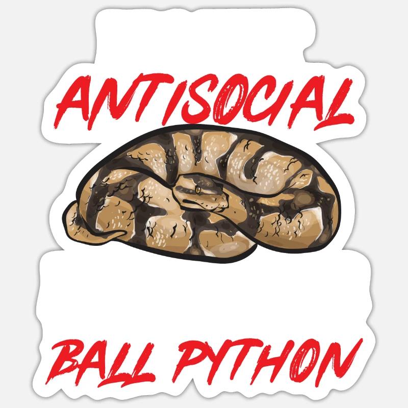 Ball Python Schlange Königspython Sticker Größe S (10 x 10 cm)