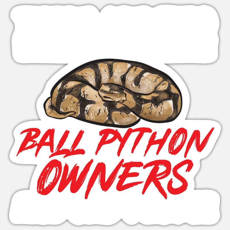 Ball Python Schlange Königspython Sticker Größe S (10 x 10 cm)