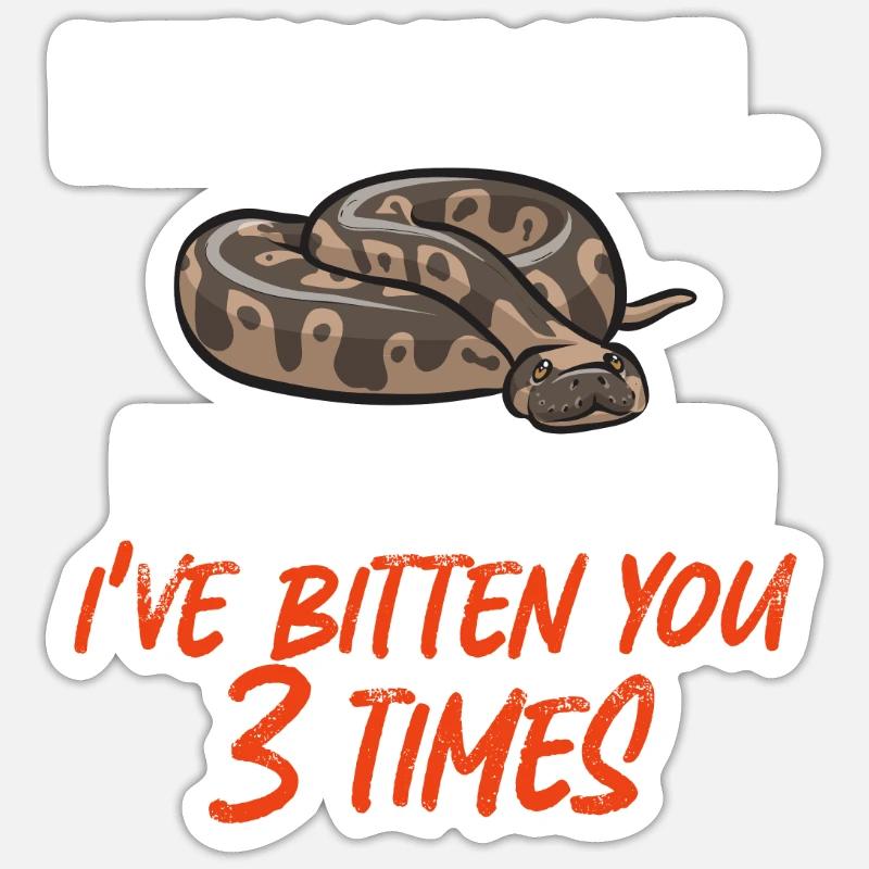 Ball Python Snake King Python Sticker taille S (10 x 10 cm)