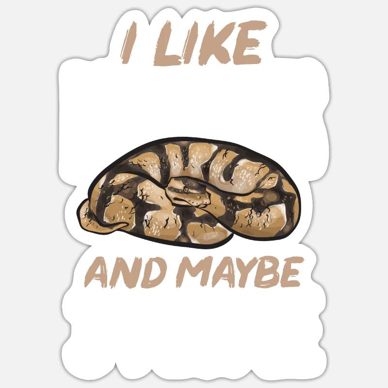 Ball Python Schlange Königspython Sticker Größe S (10 x 10 cm)