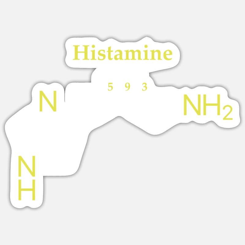 Histamine Molecule - Sticker size S (10 x 10 cm) - white matte