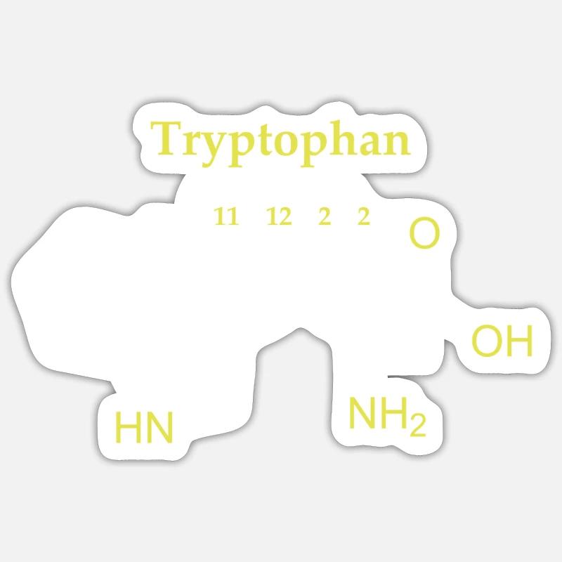 Tryptophan molecule - Sticker size S (10 x 10 cm) - white matte