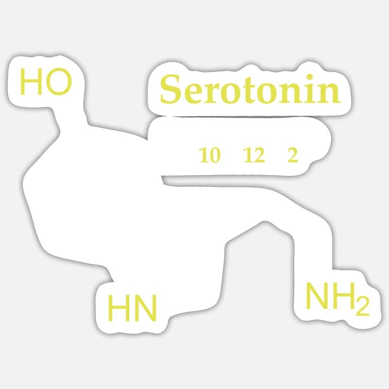 Serotonin molecule Sticker size S (10 x 10 cm)
