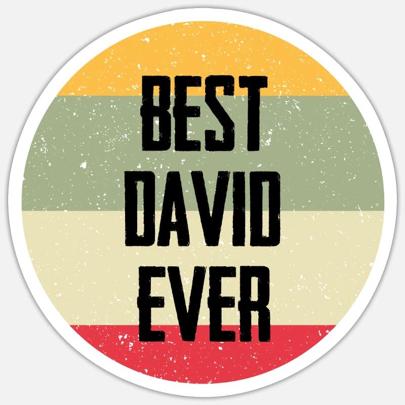 Best David Ever - Sticker size S (10 x 10 cm) - white matte