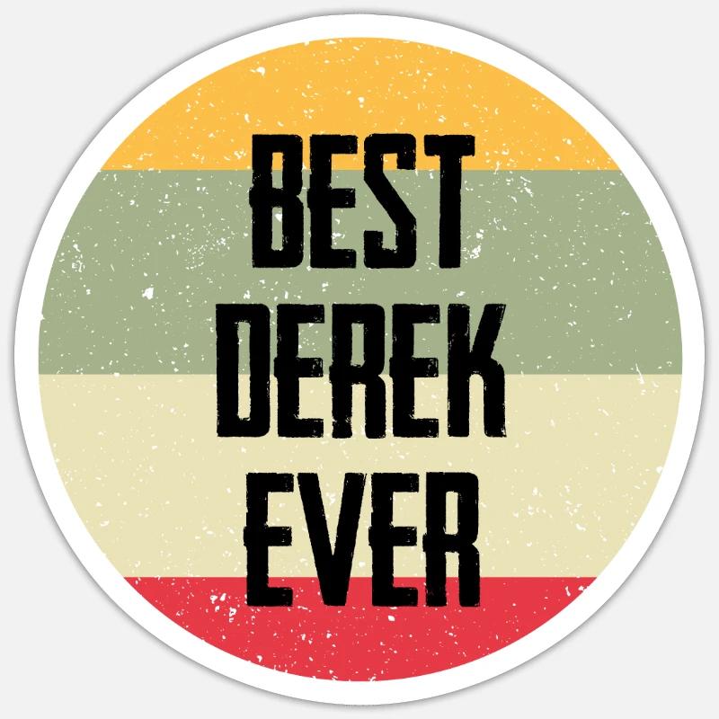 Best Derek Ever - Sticker Größe S (10 x 10 cm) - Mattweiß