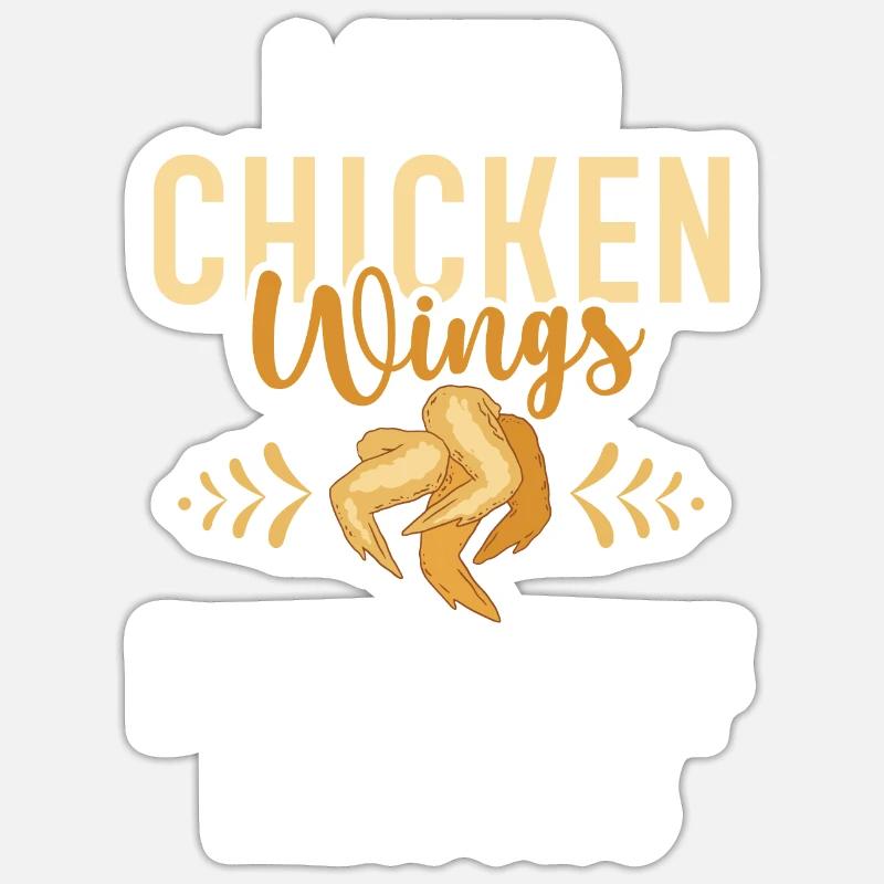 Cadeaux d’ailes de poulet - Sticker taille S (10 x 10 cm) - blanc mat