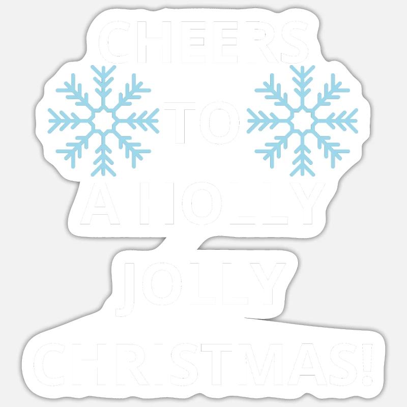 Vive un joyeux Noël ! - Sticker taille S (10 x 10 cm) - blanc mat