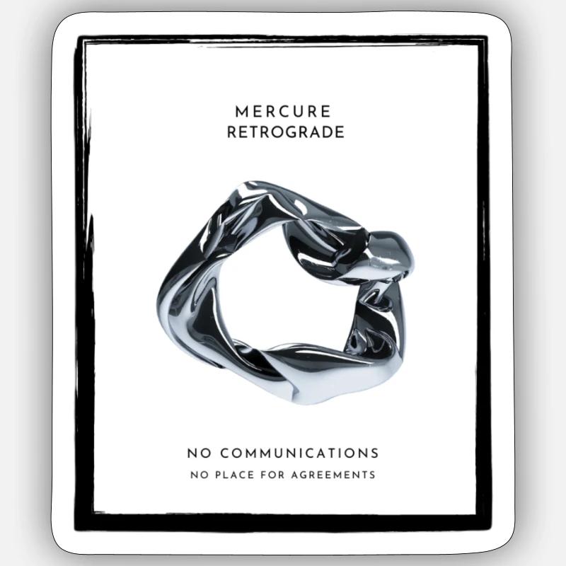 MERCURE RETROGRADE Sticker taille S (10 x 10 cm)
