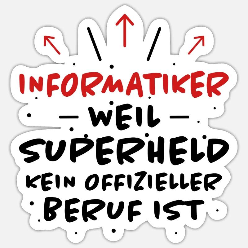Informatiker Spruch Lustige Programmierer Geschenk Sticker Größe S (10 x 10 cm)