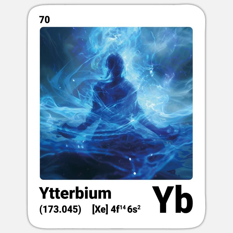 AI am Ytterbium (wt) - Sticker size S (10 x 10 cm) - white matte