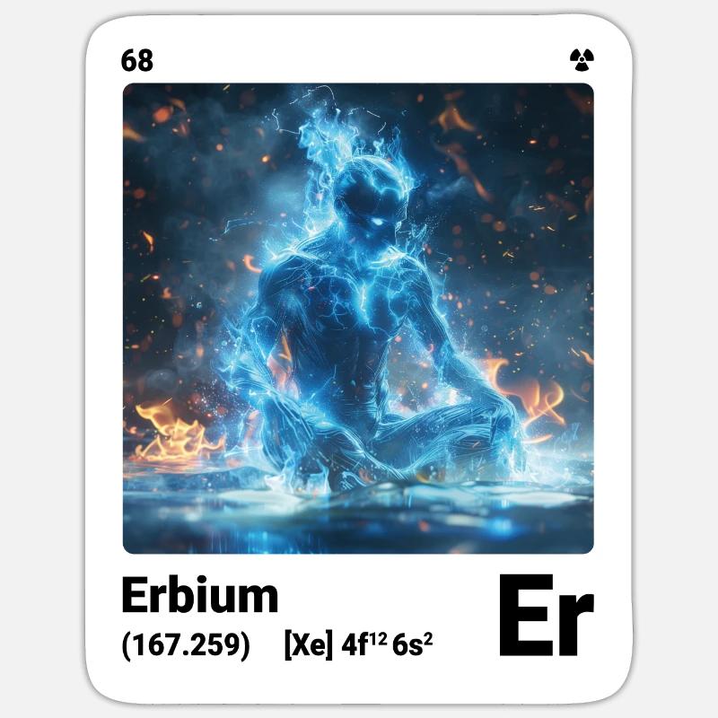AI am Erbium (wt) - Sticker size S (10 x 10 cm) - white matte