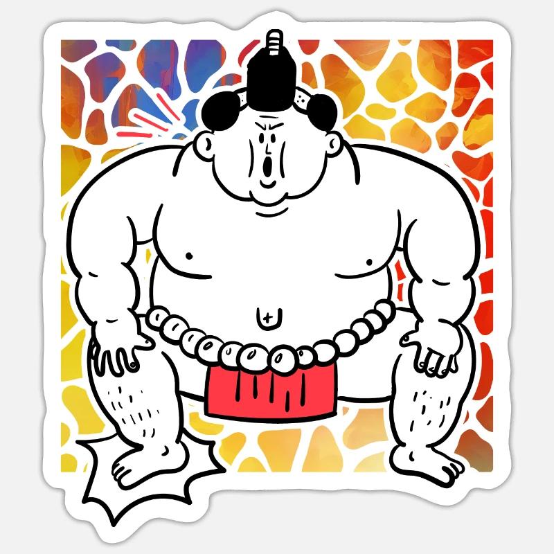 Sumo - Sticker taille S (10 x 10 cm) - blanc mat
