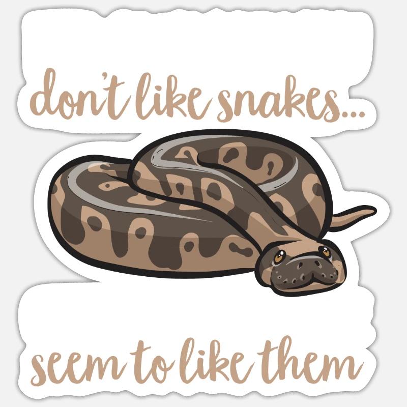 Ball Python Schlange Königspython Sticker Größe S (10 x 10 cm)