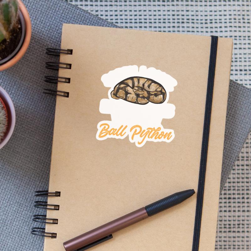 Ball Python Snake King Python Sticker taille S (10 x 10 cm)