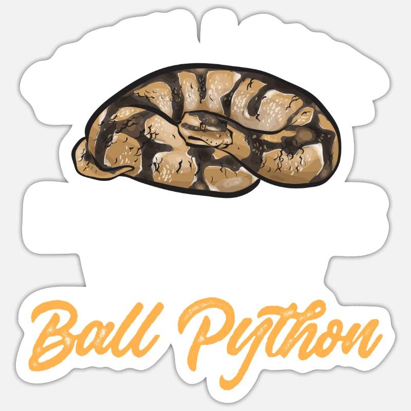 Ball Python Schlange Königspython Sticker Größe S (10 x 10 cm)
