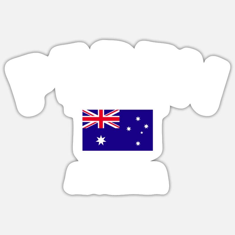 Perth, Australie, Australie, Drapeau australien - Sticker taille S (10 x 10 cm) - blanc mat