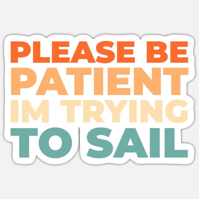 Sailing, Sailing, Sailboat, Navigation - Sticker size S (10 x 10 cm) - white matte