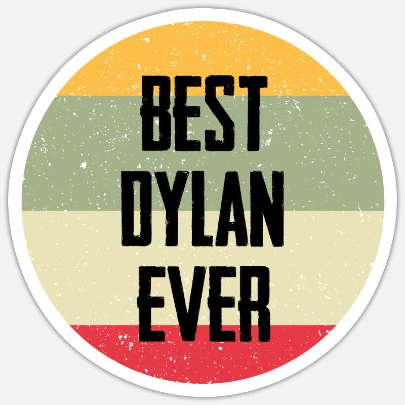 Best Dylan Ever - Sticker Größe S (10 x 10 cm) - Mattweiß