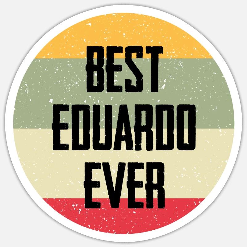 Best Eduardo Ever - Sticker size S (10 x 10 cm) - white matte
