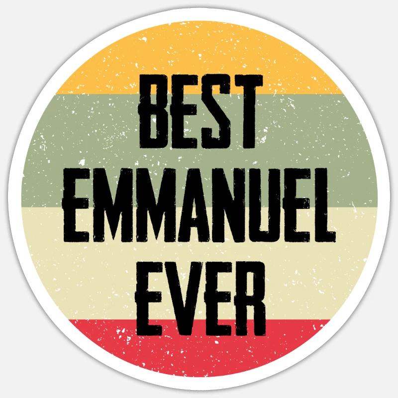Best Emmanuel Ever - Sticker size S (10 x 10 cm) - white matte