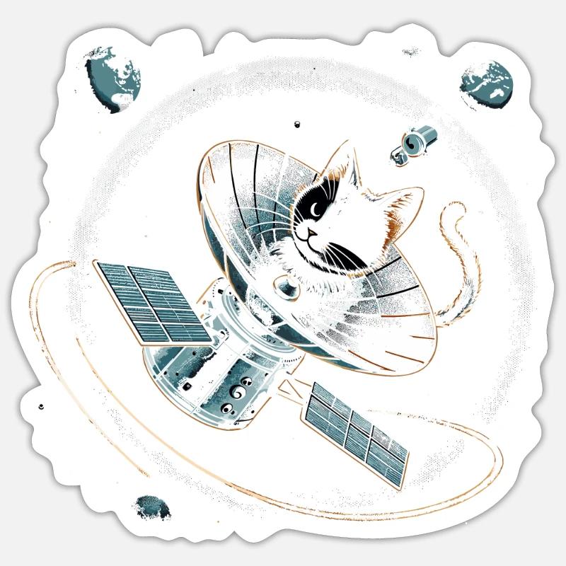 Cat, Astronaut, Astronomy, Outer Solar System Sticker size S (10 x 10 cm)