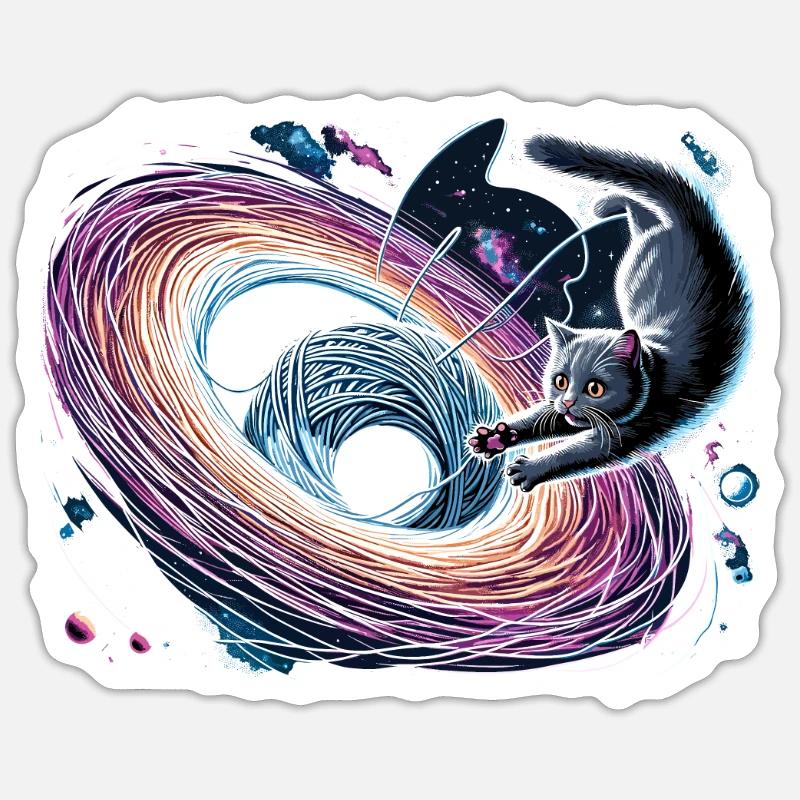 Cat, Astronaut, Astronomy, Outer Solar System Sticker size S (10 x 10 cm)