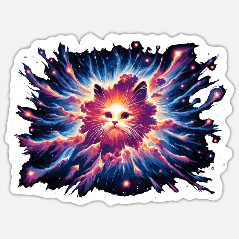 Cat, Astronaut, Astronomy, Outer Solar System Sticker size S (10 x 10 cm)