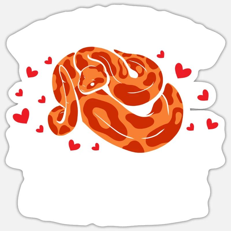 Serpent des blés Snake - Sticker taille S (10 x 10 cm) - blanc mat