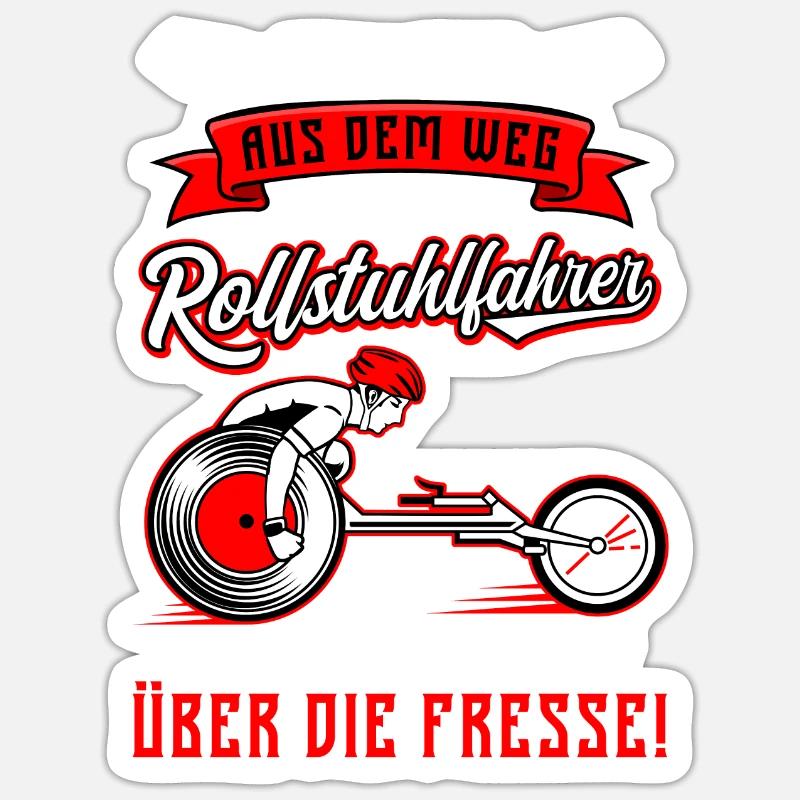 Rollifahrer Menschen Mit Behinderung Rollstuhl Sticker Größe S (10 x 10 cm)