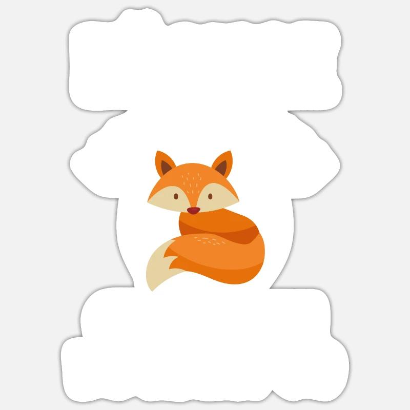 Fuchs Tier Fuchs Geschenk - Sticker Größe S (10 x 10 cm) - Mattweiß