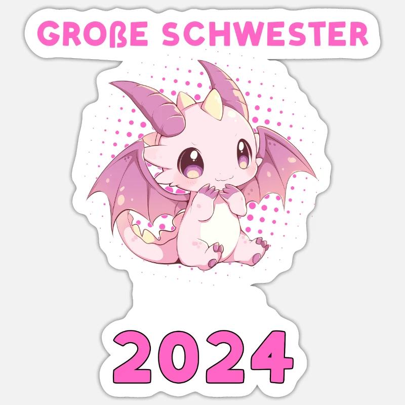 Große Schwester 2024 Loading Sticker Größe S (10 x 10 cm)