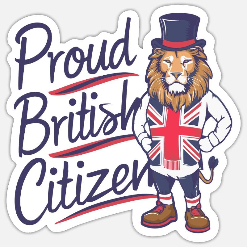PROUD BRITISH CITIZEN - Sticker size S (10 x 10 cm) - white matte