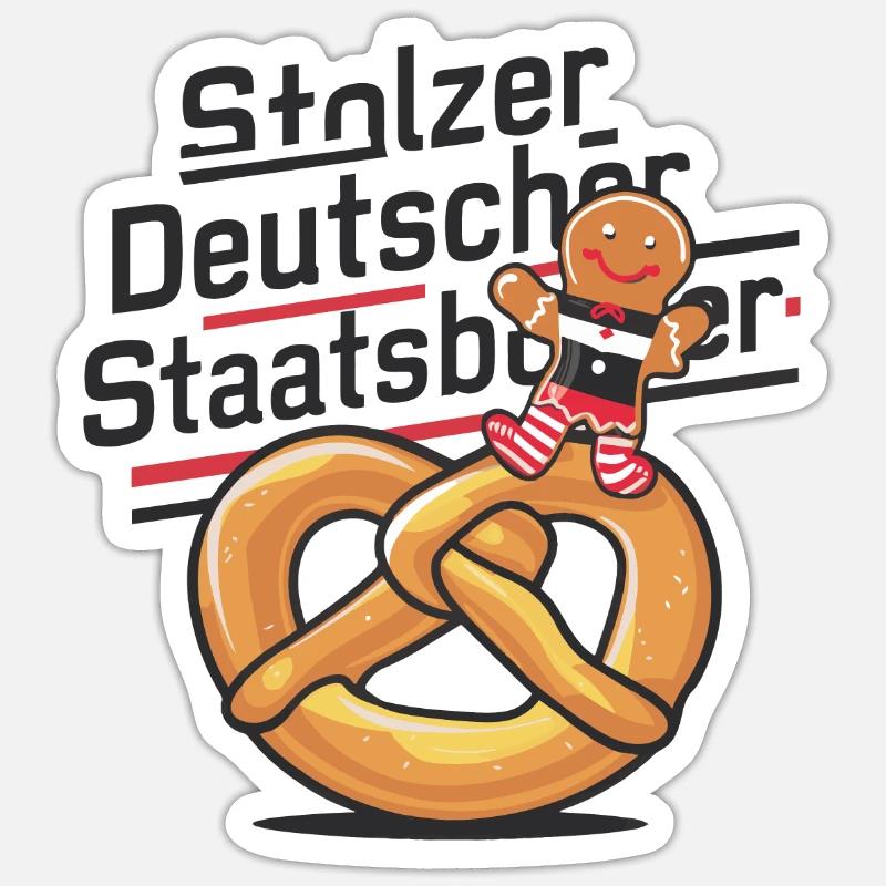 Stolzer Deutscher Staatsbürger - Sticker size S (10 x 10 cm) - white matte