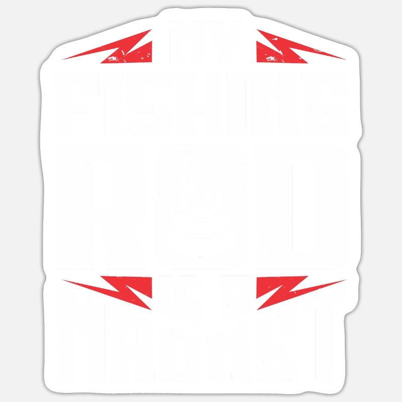 Magnetfischen - Sticker Größe S (10 x 10 cm) - Mattweiß
