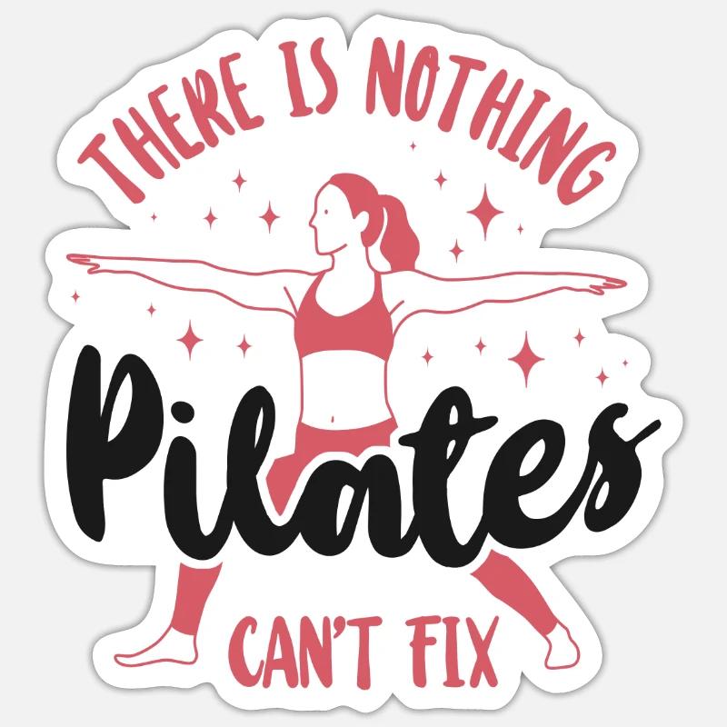 Pilates Instructor Teacher There - Sticker Größe S (10 x 10 cm) - Mattweiß