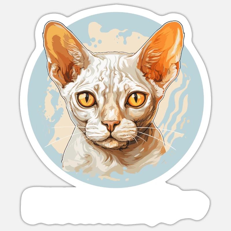 Devon Rex Kitten Devon Rex Cat Sticker size S (10 x 10 cm)