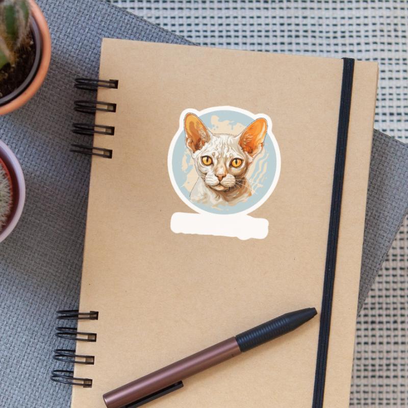 Devon Rex Kätzchen Devon Rex Katze Sticker Größe S (10 x 10 cm)
