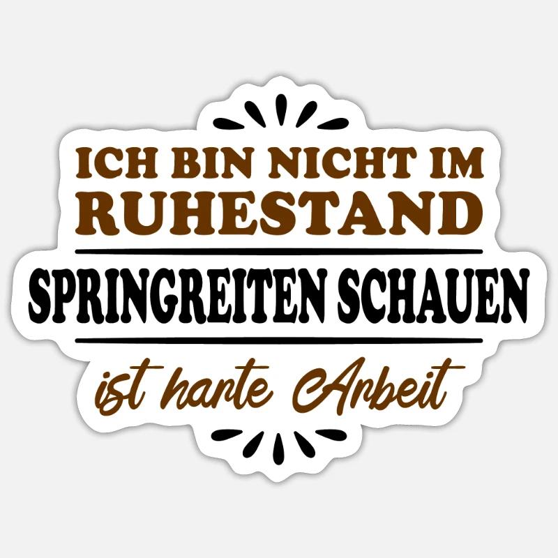 Retraité Retraité Cavalier d’obstacles Sticker taille S (10 x 10 cm)