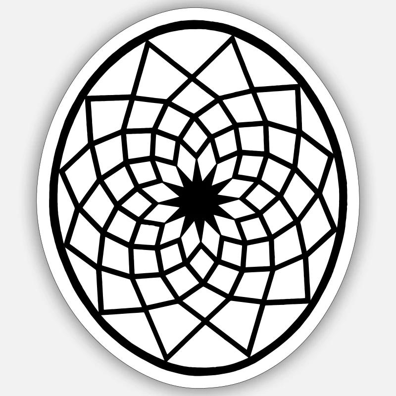 Piazza del Campidoglio - Sticker taille S (10 x 10 cm) - blanc mat