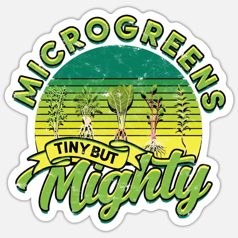 Microgreen Microgreens - Sticker Größe S (10 x 10 cm) - Mattweiß