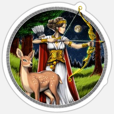 Artemide Dea cacciatrice greca Adesivo