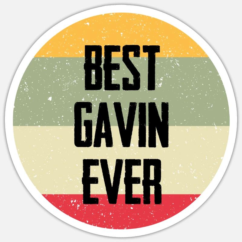 Best Gavin Ever - Sticker Größe S (10 x 10 cm) - Mattweiß