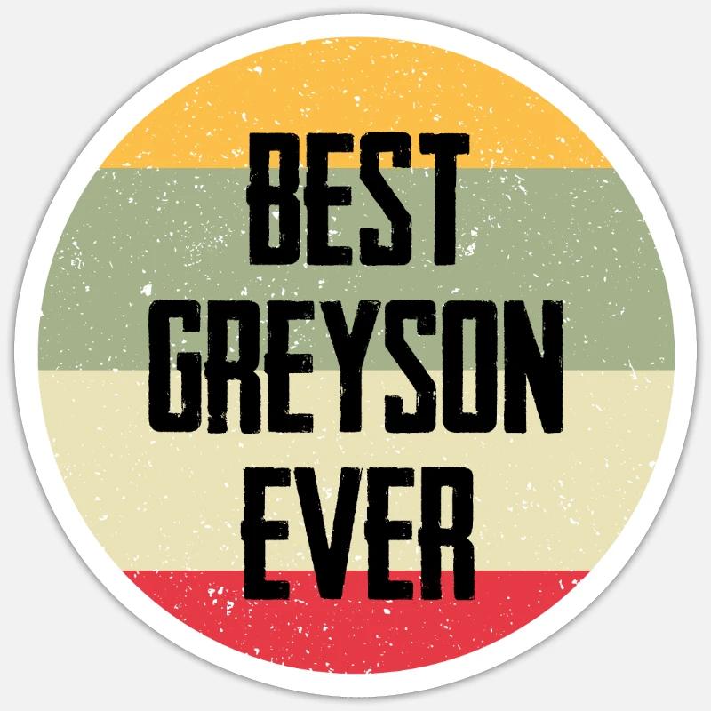Best Greyson Ever - Sticker size S (10 x 10 cm) - white matte