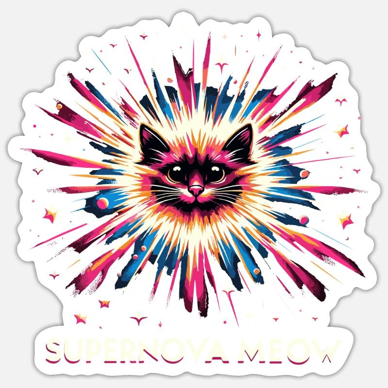 Cat, Astronaut, Astronomy, Outer Solar System Sticker size S (10 x 10 cm)